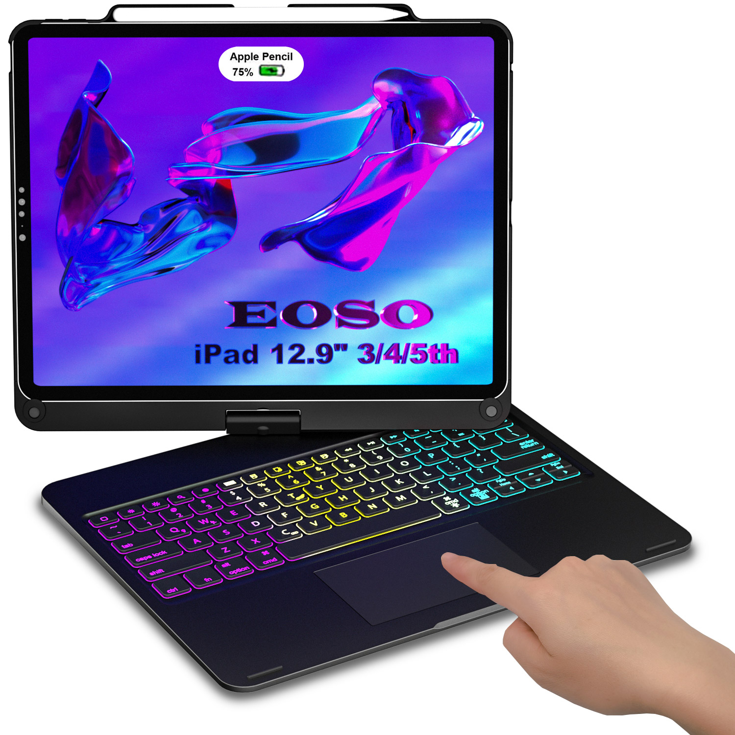 Eoso Touchpad Keyboard Case for iPad Pro 12.9 inch 5th