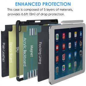 Eoso Trackpad iPad Keyboard Case for Apple iPad 10.2 inch 2021 9th & 8th & 7th Gen, Air 3, Pro 10.5-7 Color Backlight,Touchpad Detachable Slim Cover with Pencil Holder (10.2"/10.5",Black)