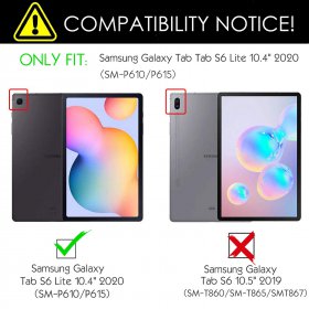 Keyboard Case for Samsung Galaxy Tab S6 Lite 10.4'' 2020 Model SM-P610 (Wi-Fi) SM-P615 (LTE) -Eoso Samsung Cover with Keyboard Built-in Touchpad & Pencil Holder(Black)