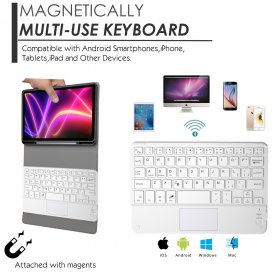 Keyboard Case for Samsung Galaxy Tab S6 Lite 10.4'' 2020 Model SM-P610 (Wi-Fi) SM-P615 (LTE) -Eoso Samsung Cover with Keyboard Built-in Touchpad & Pencil Holder (S6, Rose Gold)