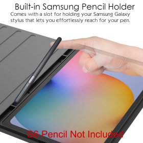 Keyboard Case for Samsung Galaxy Tab S6 Lite 10.4'' 2020 Model SM-P610 (Wi-Fi) SM-P615 (LTE) -Eoso Samsung Cover with Keyboard Built-in Touchpad & Pencil Holder(Black)