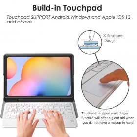 Keyboard Case for Samsung Galaxy Tab S6 Lite 10.4'' 2020 Model SM-P610 (Wi-Fi) SM-P615 (LTE) -Eoso Samsung Cover with Keyboard Built-in Touchpad & Pencil Holder (S6, Rose Gold)
