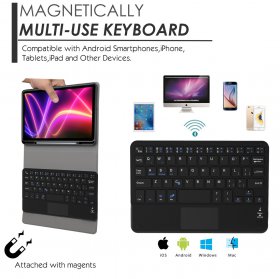 Keyboard Case for Samsung Galaxy Tab S6 Lite 10.4'' 2020 Model SM-P610 (Wi-Fi) SM-P615 (LTE) -Eoso Samsung Cover with Keyboard Built-in Touchpad & Pencil Holder(Black)